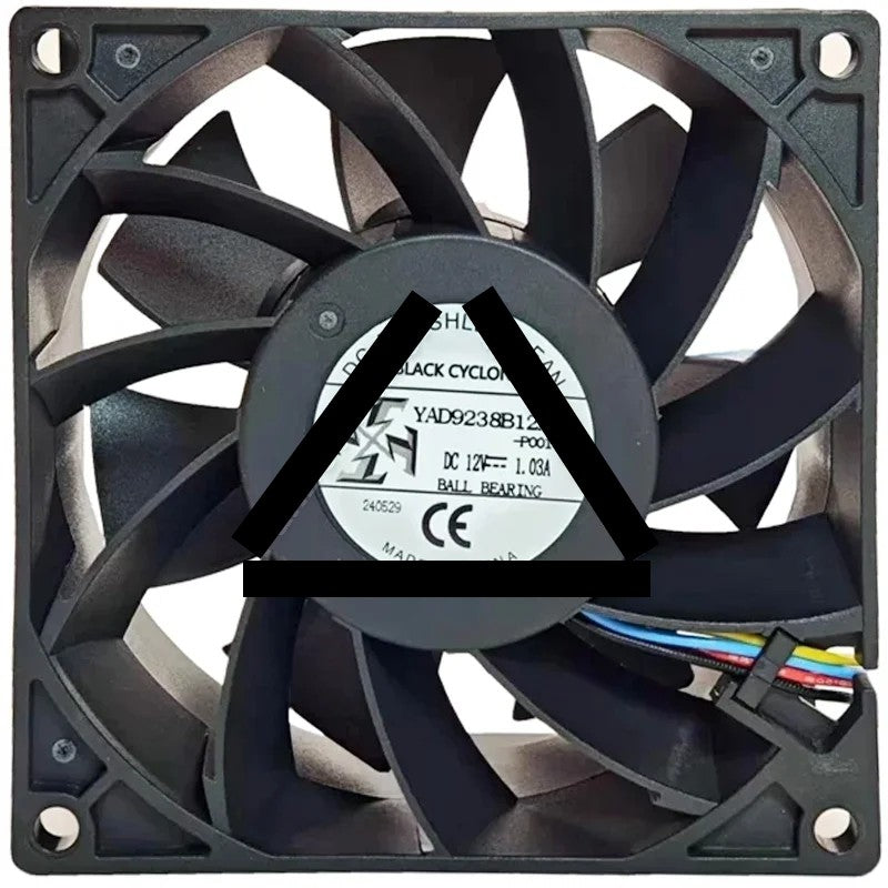 YAD YAD9238B12M 12V 1.03A 4 Wires Ball Bearing PWM Cooling Fan