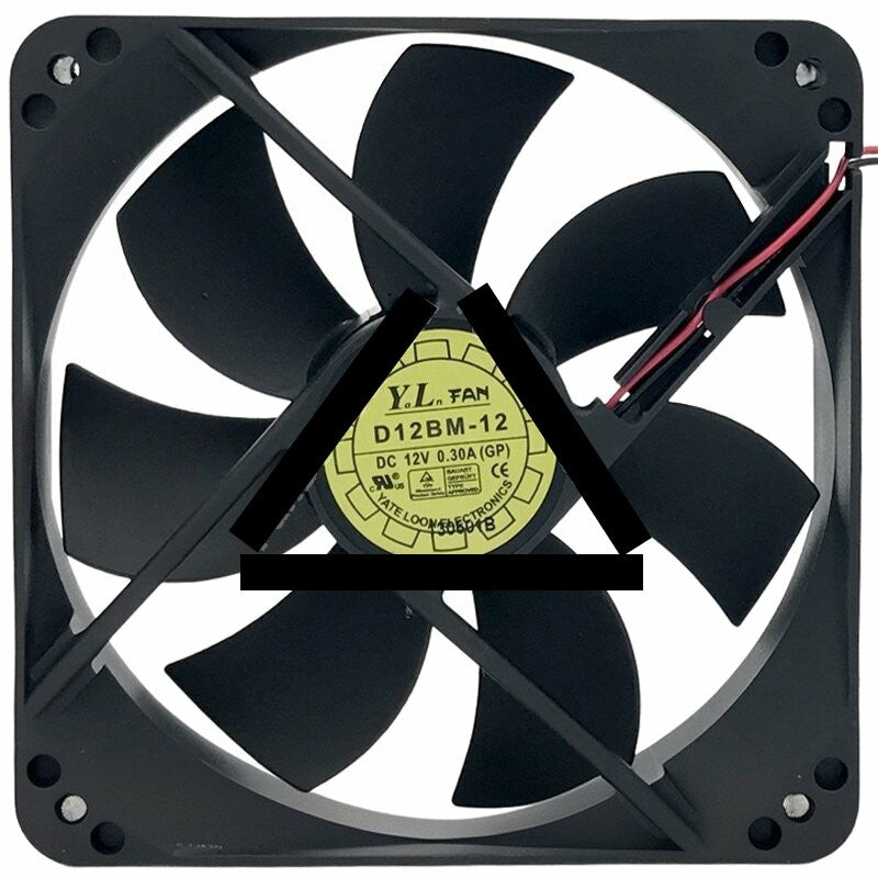 YaLn Fan D12BM-12 DC 12V 0.30A 2 / 3 Wires 12025 Axial Cooling Fan