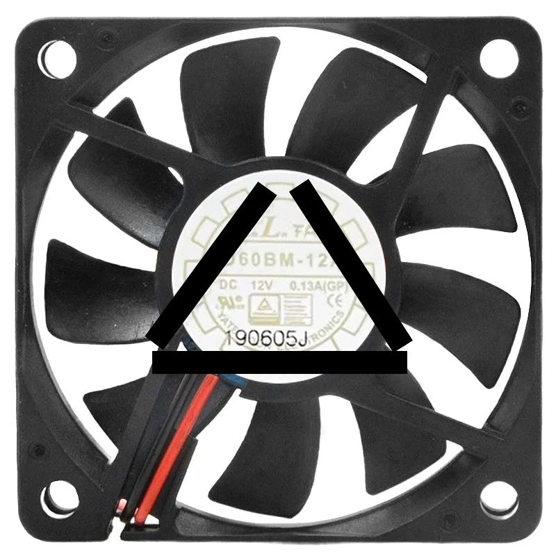 YaLn Fan D60BM-12A DC 12V 0.13A 2 Wires Axial Cooling Fan