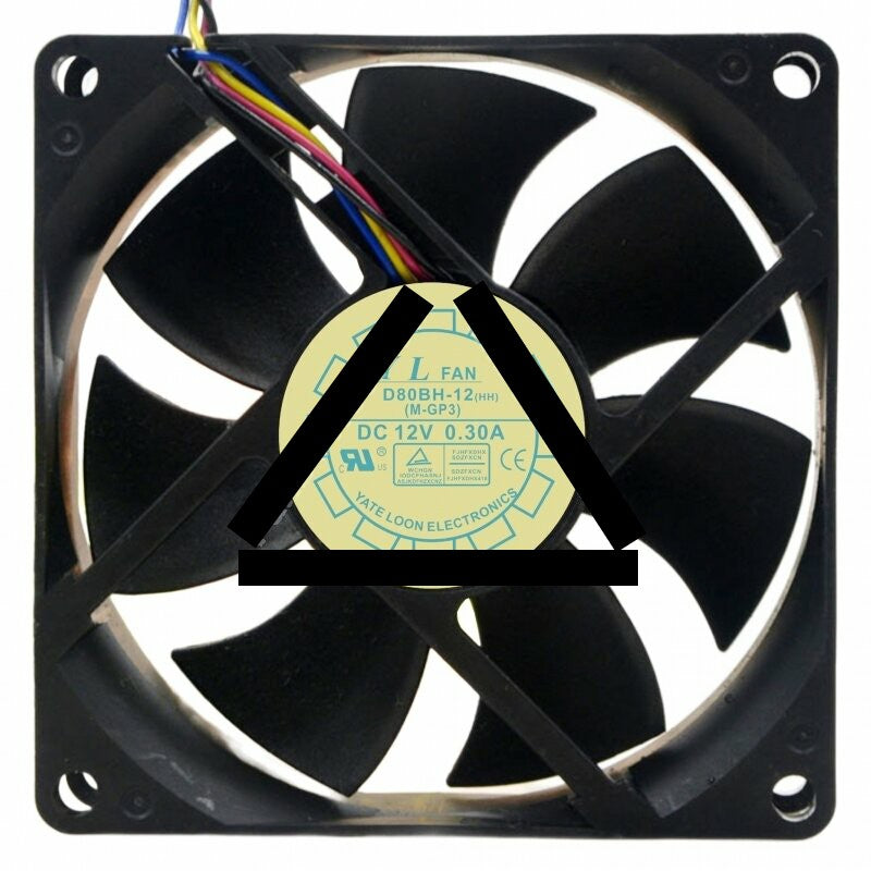YaLn Fan D80BH-12(HH) DC 12V 0.30A 2 Wires / 3 Wires / 4 Wires Axial Cooling Fan