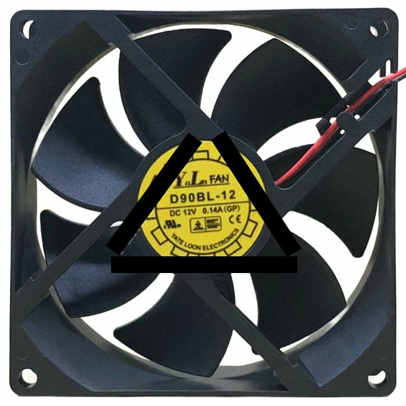 YaLn Fan Yate Loon D90BL-12 DC 12V 0.14A 2 Wires Axial Cooling Fan