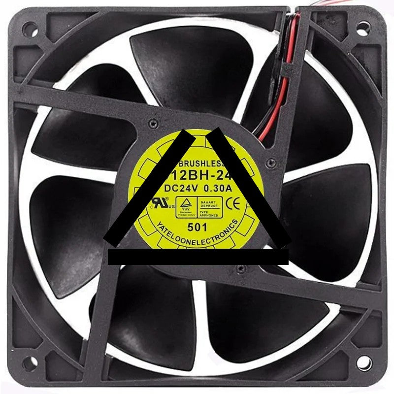 Yate Loon D12BH-24 24V 0.30A 2 Wires Axial Cooling Fan