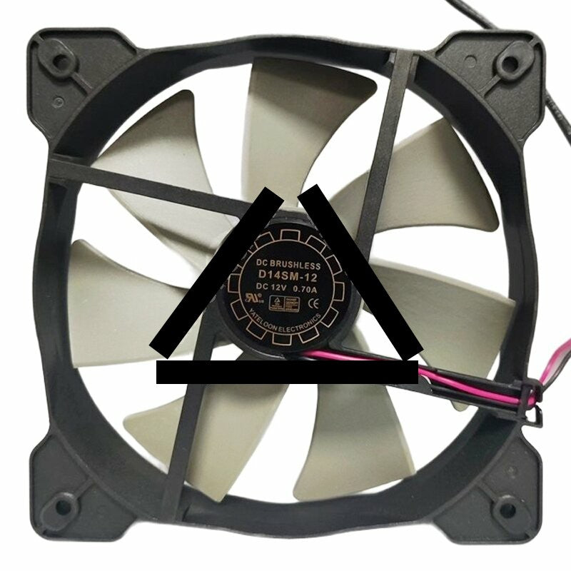Yate Loon D14SM-12 DC 12V 0.70A 2 Wires Brushless Axial Cooling Fan