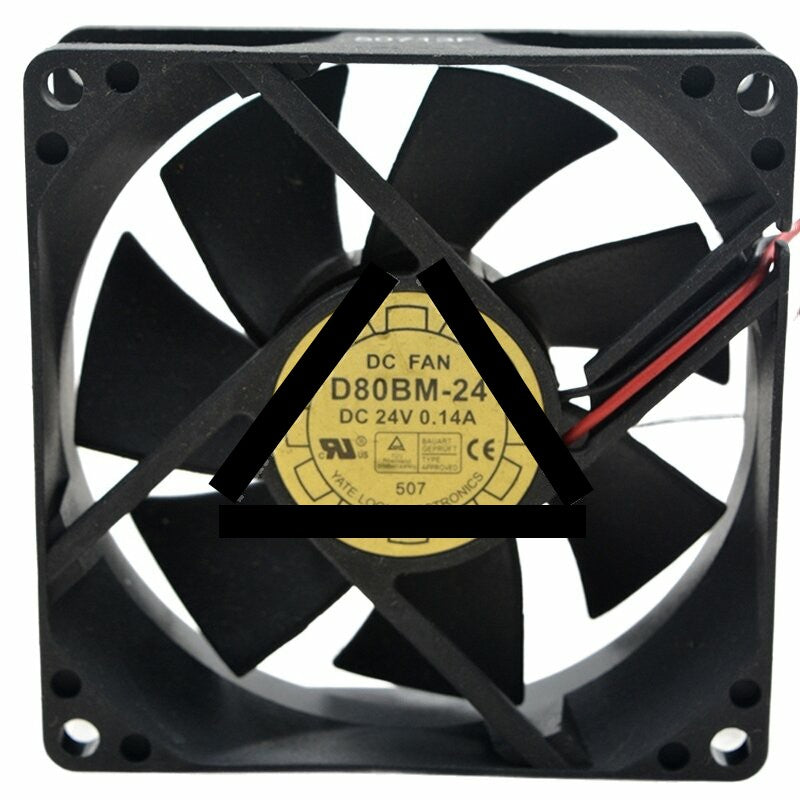 Yate Loon D80BM-24 DC 24V 0.14A 8025 Axial Cooling Fan