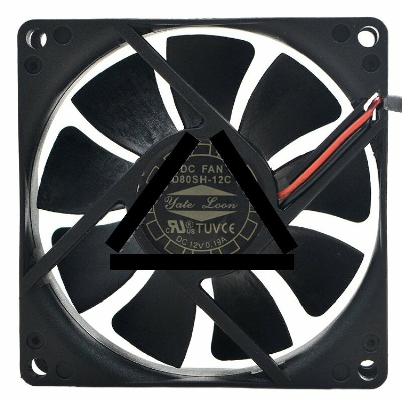Yate Loon D80SH-12C DC 12V 0.19A 8020 Axial Cooling Fan