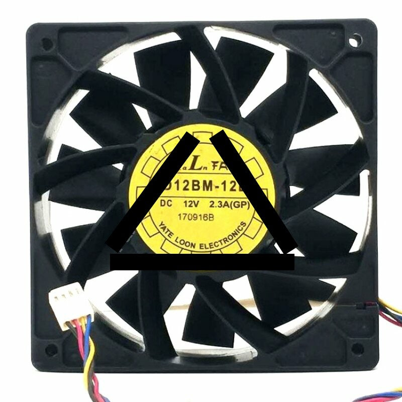Yate Loon Y.L.FAN D12BM-12D DC 12V 2.3A 4 Wires Axial Cooling Fan