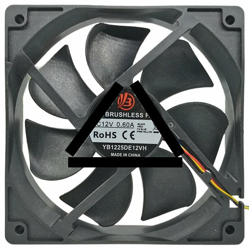 YB YB1225DE12VH 12V 0.60A 2 / 3 / 4 Wires 12025 DC Brushless Axial Fan