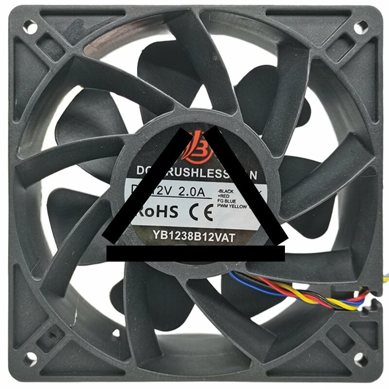 YB YB1238B12VAT 12V 2.0A 12038 DC Brushless Axial Fan
