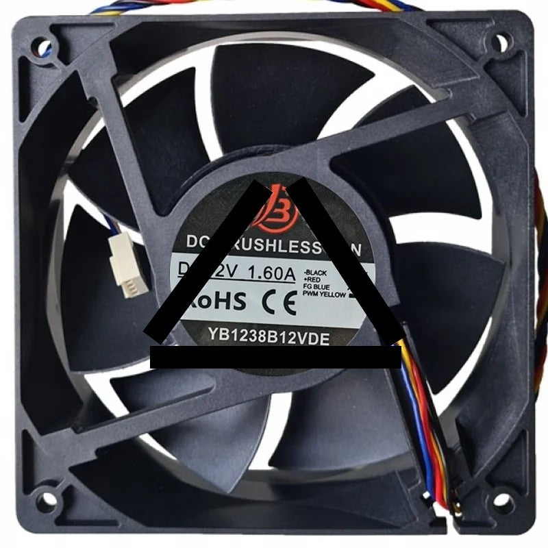 YB YB1238B12VDE 12V 1.60A 2 / 3 / 4 Wires Cooling Fan