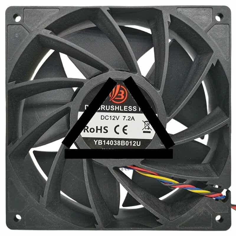 YB YB14038B012U 12V 7.2A 4 / 6 Wires Brushless Axial Fan
