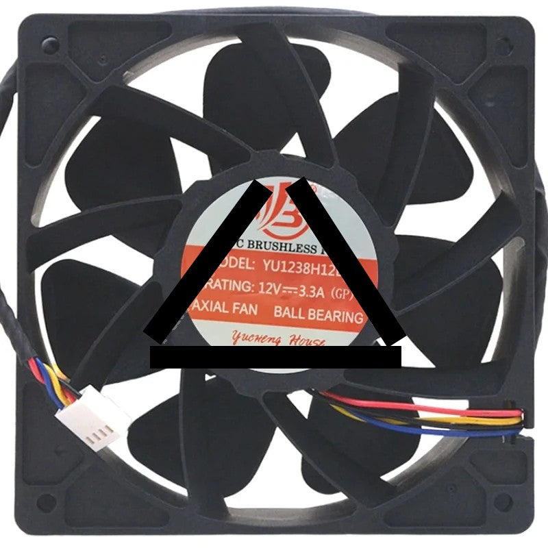 YB YU1238H12B-6 12V 3.3A 2 / 3 / 4 Wires Cooling Fan