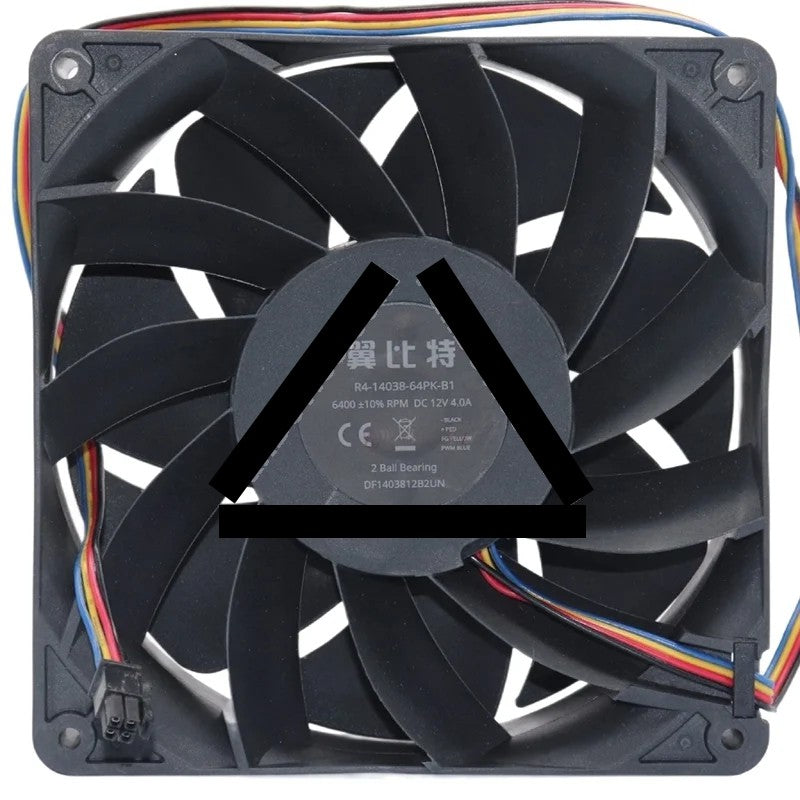 YBT R4-14038-64PK-B1 12V 4.0A 4 Wires Axial Cooling Fan