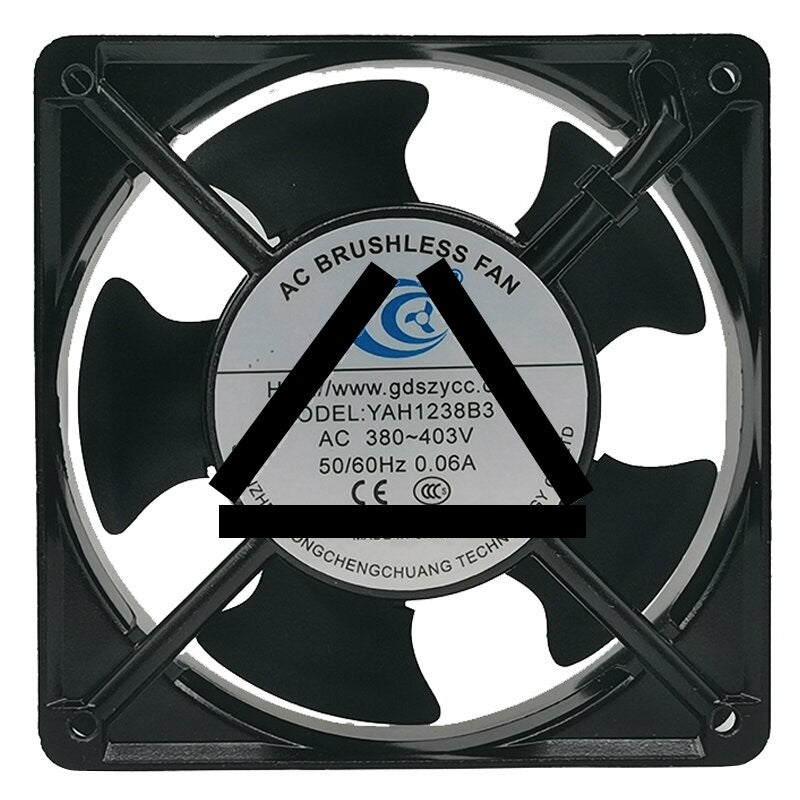YCC YAH1238B3 AC 380~403V 0.06A Brushless Axial Cooling Fan