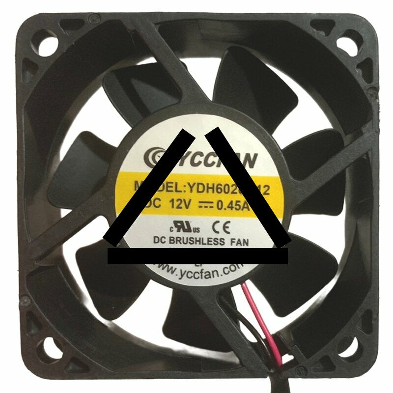 YCCFAN YDH6020B12 DC 12V 0.45A 2 Wires Brushless Axial Cooling Fan