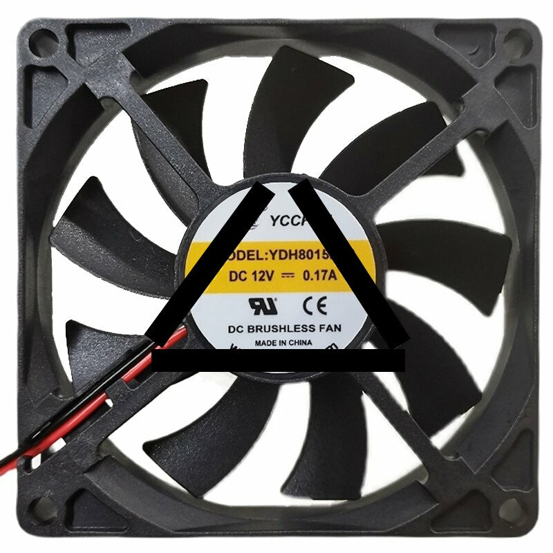 YCCFAN YDH8015B12 12V 0.17A 2 Wires DC Brushless Axial Cooling Fan