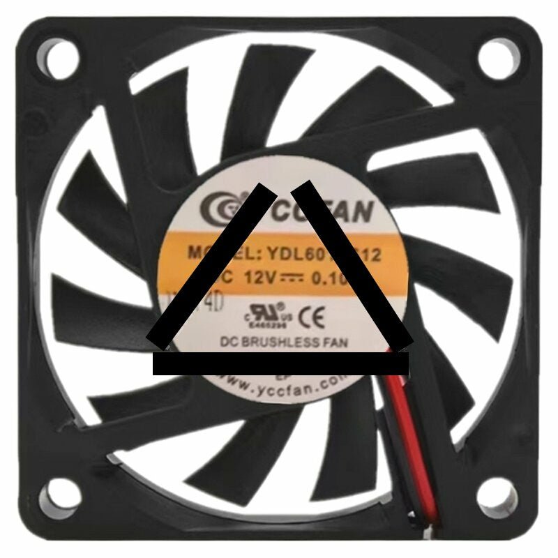YCCFAN YDL6010S12 12V 0.10A 2 Wires DC Brushless Axial Cooling Fan