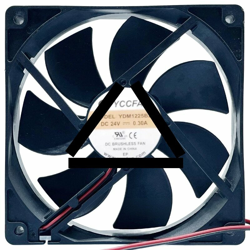 YCCFAN YDM1225B24 24V 0.30A 2 Wires Axial Cooling Fan