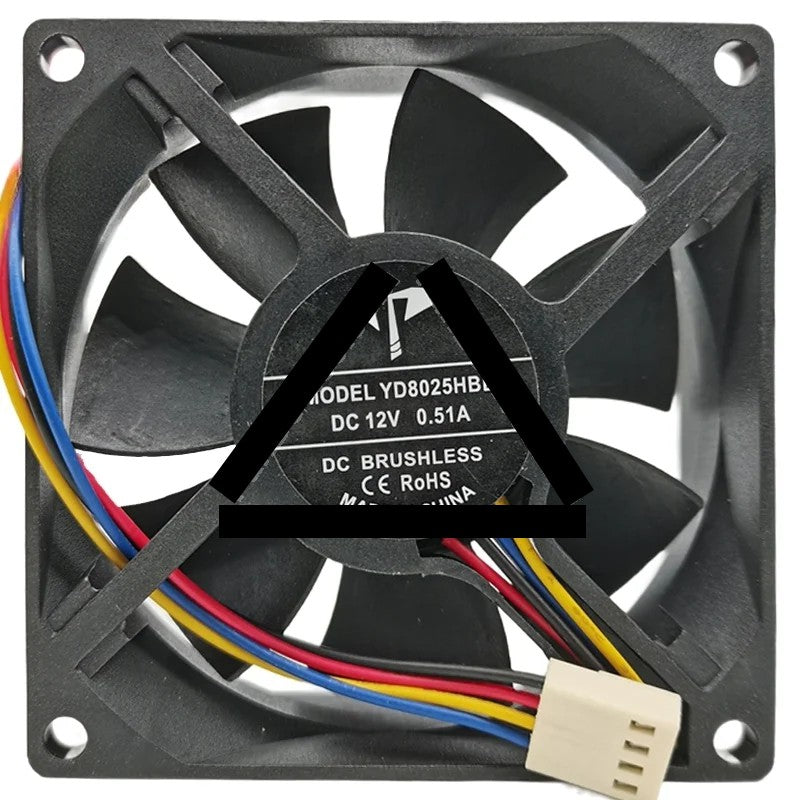 YD YD8025HBL 12V 0.51A DC Brushless Axial Cooling Fan