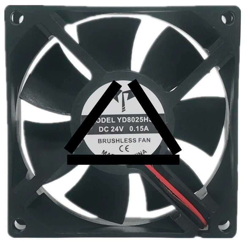 YD YD8025HSL 24V 0.15A 2 Wires Brushless Axial Fan
