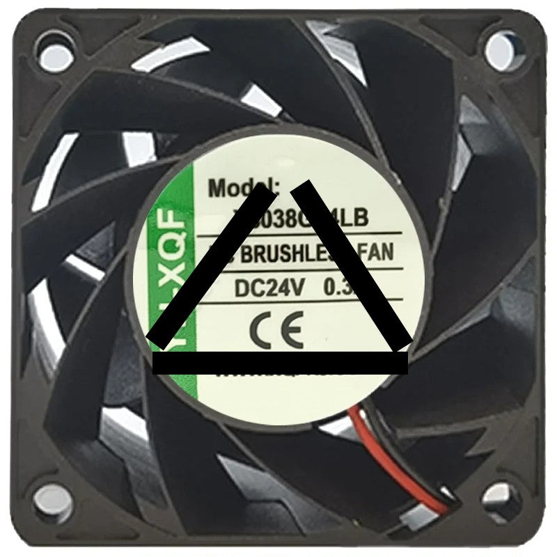 YH-XQF X6038G24LB 24V 0.3A DC Brushless 2 Wires Axial Cooling Fan