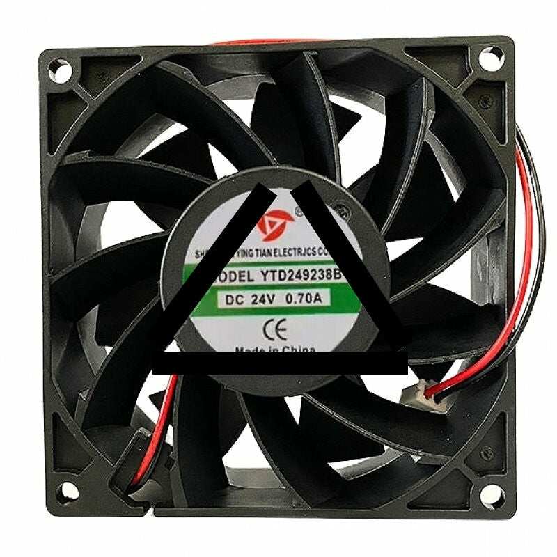 YING TIAN YTD249238B DC 24V 0.70A 2 Wires / 3 Wires / 4 Wires Axial Cooling Fan