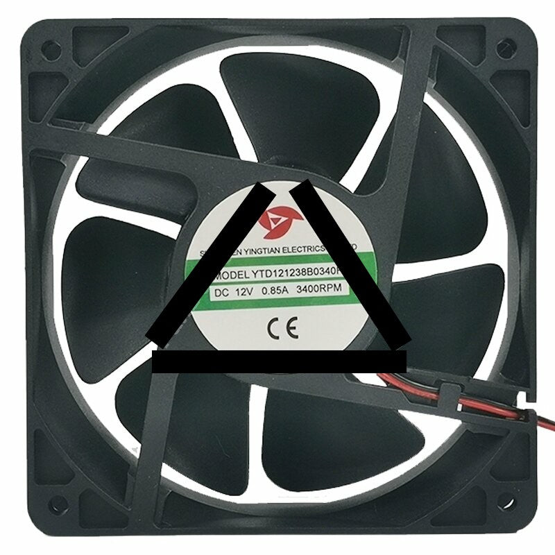 YINGTIAN YTD121238B0340F DC 12V 0.85A 3400RPM Axial Cooling Fan