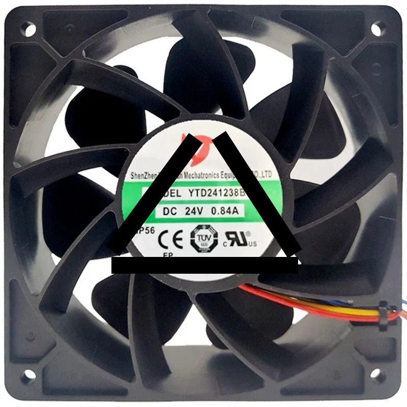 YingTian YTD241238B0S 24V 0.84A 4 Wires Axial Cooling Fan