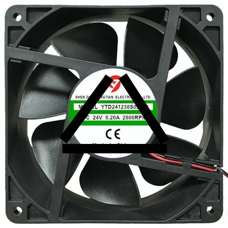 YINGTIAN YTD241238S02800 DC 24V 0.20A 2 Wires 12038 2800RPM Axial Fan