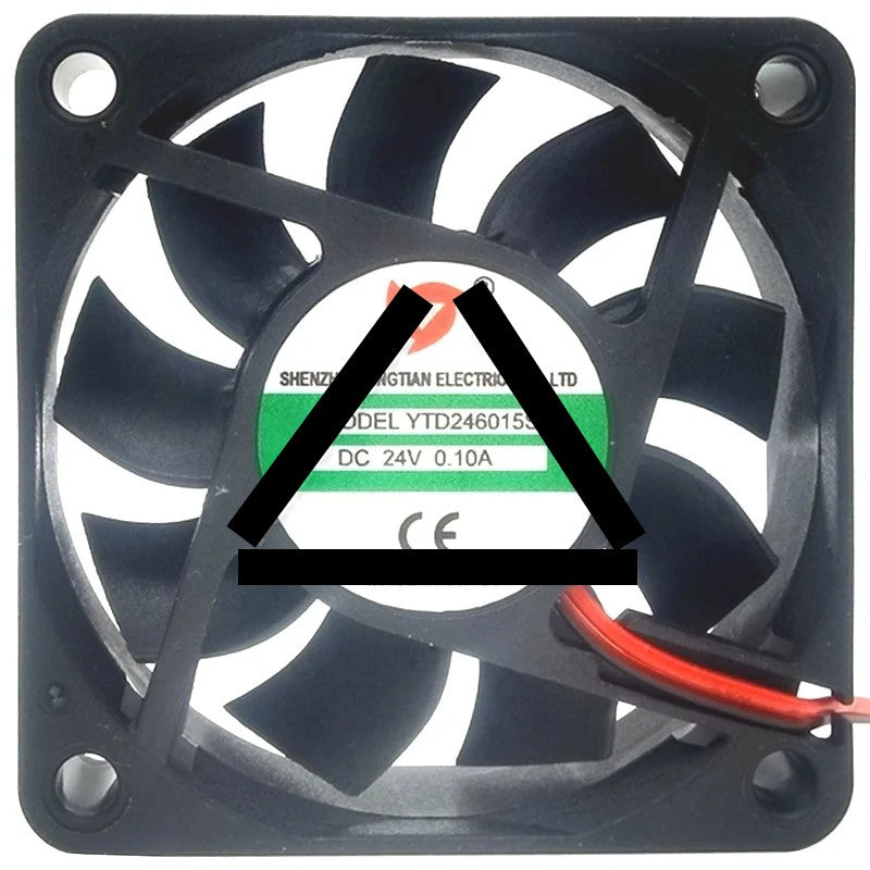YINGTIAN YTD246015B DC 24V 0.10A 2 Wires Axial Cooling Fan