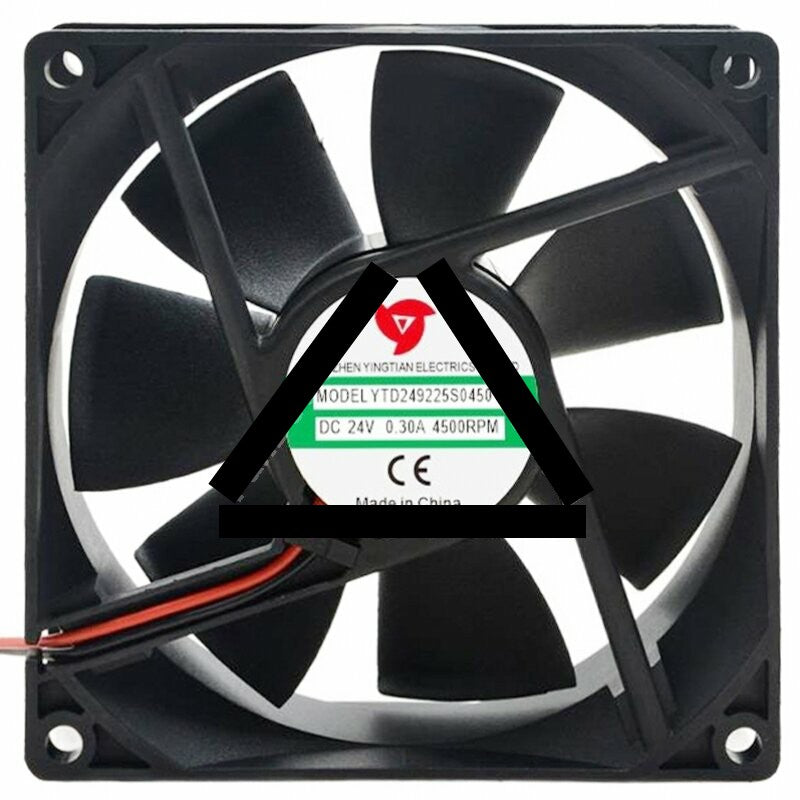 YingTian YTD249225S04501 DC 24V 0.30A 2 Wires 4500RPM Axial Cooling Fan