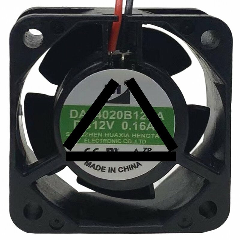 YM DA04020B12HA DC 12V 0.16A 2 Wires Axial Cooling Fan