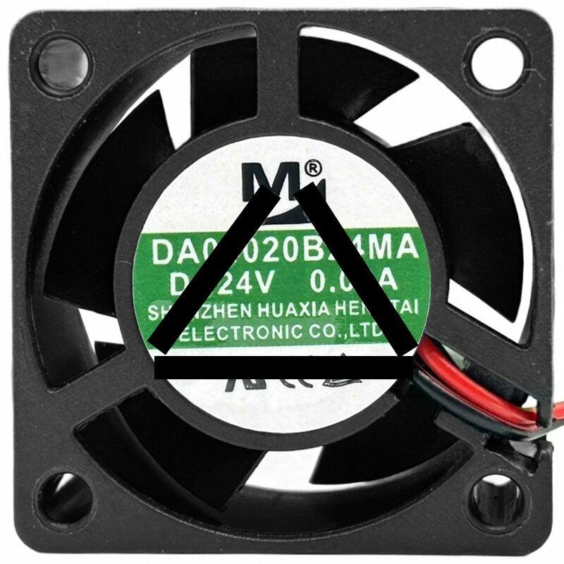 YM DA04020B24MA 24V 0.08A 2 Wires Axial Cooling Fan