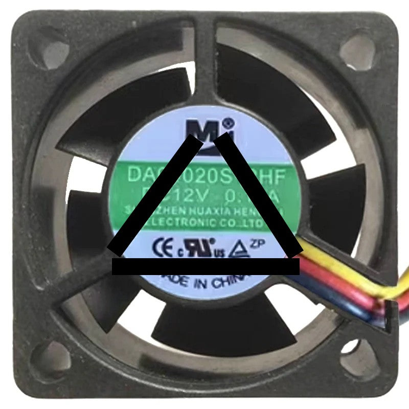 YM DA04020S12HF DC 12V 0.16A 3 Wires Cooling Fan