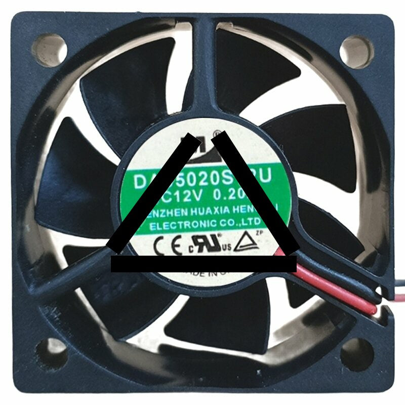 YM DA05020S12U 12V 0.20A 2 Wires Axial Cooling Fan