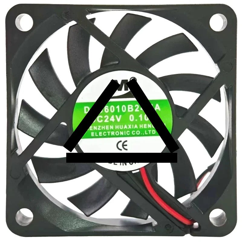 YM DA06010B24MA DC 24V 0.10A 2 Wires Axial Cooling Fan