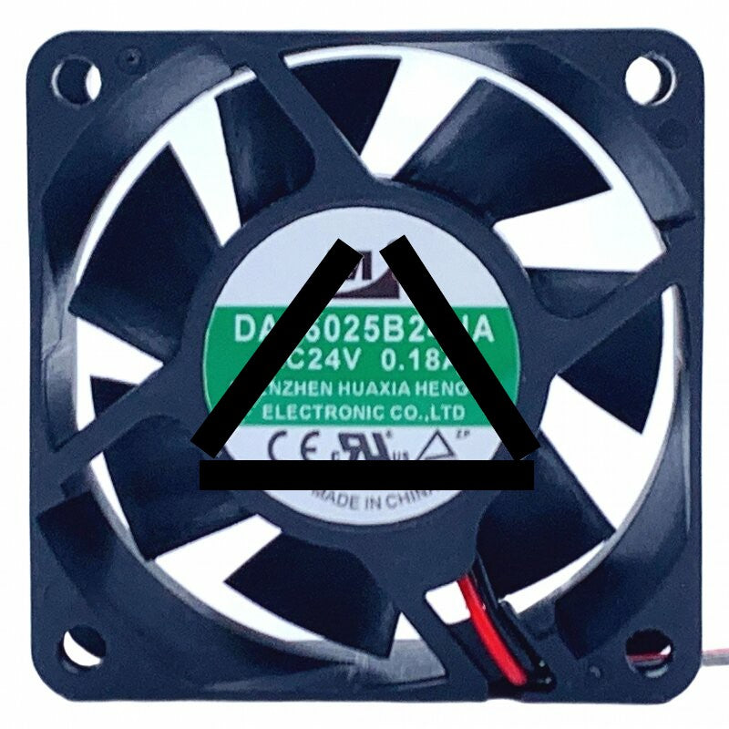 YM DA06025B24HA DC 24V 0.18A 2 Wires Axial Cooling Fan