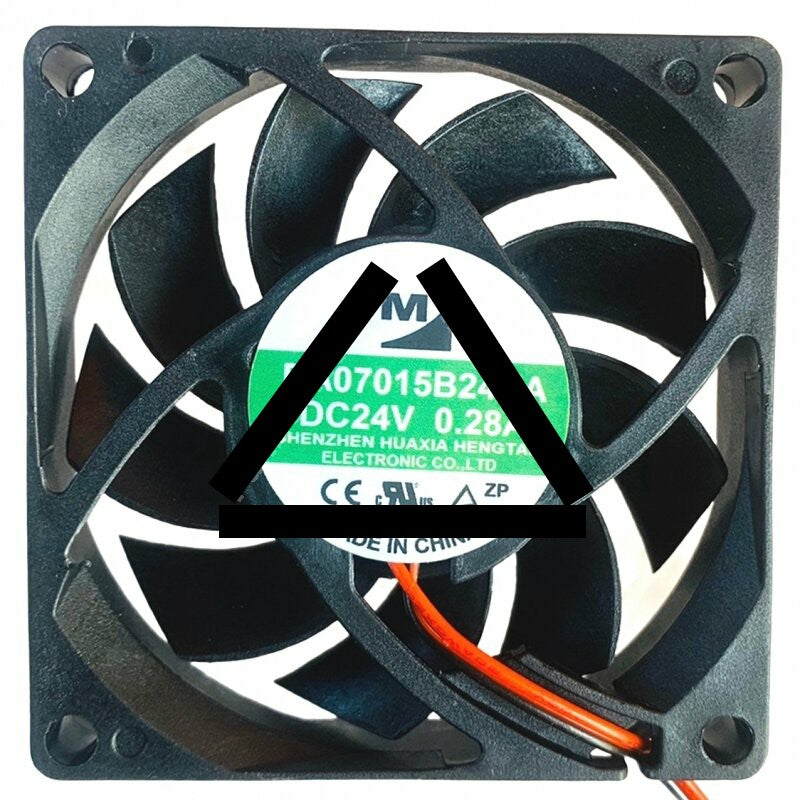 YM DA07015B24HA DC 24V 0.28A 2 Wires Axial Cooling Fan