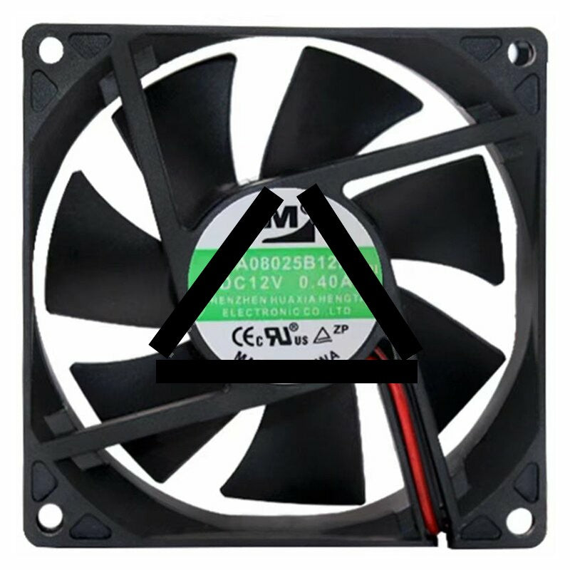 YM DA08025B12H DC 12V 0.40A 8025 Axial Cooling Fan