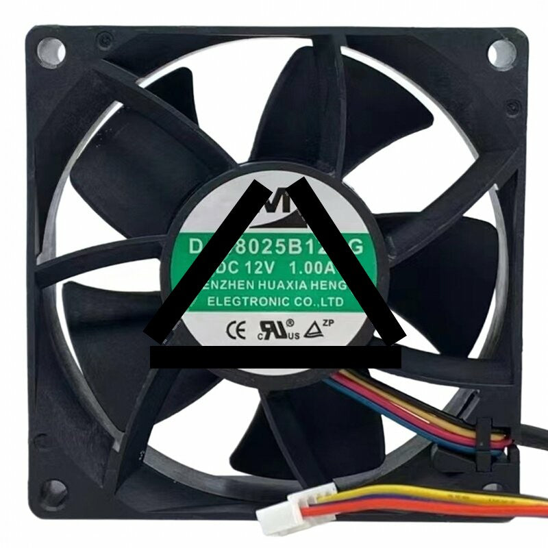 YM DA08025B12UG DC 12V 1.00A 4 Wires PWM Axial Cooling Fan