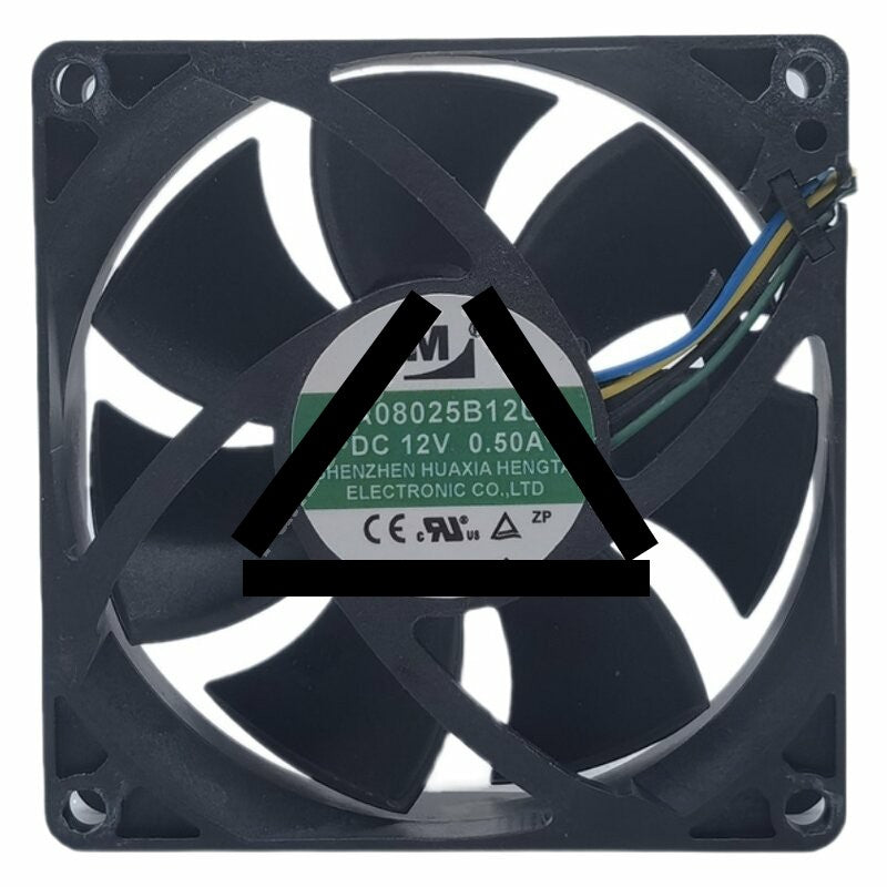 YM DA08025B12UH DC 12V 0.50A 8025 Axial Cooling Fan
