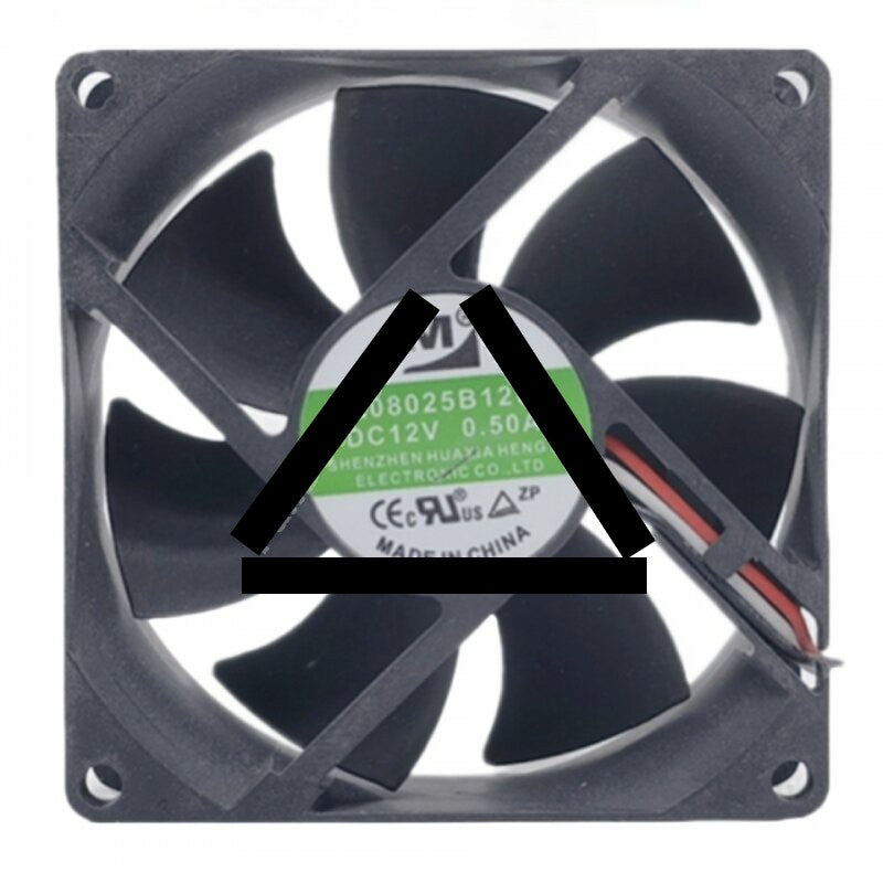 YM DA08025B12UR DC 12V 0.50A 8025 Axial Cooling Fan