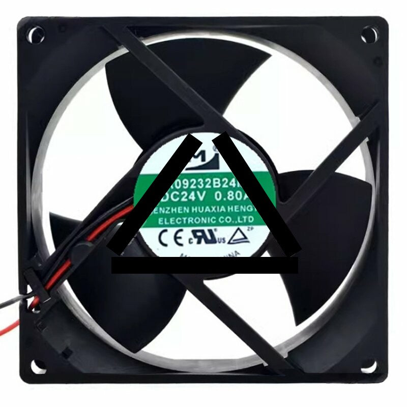 YM DA09232B24MA DC 24V 0.80A 2 Wires Axial Cooling Fan