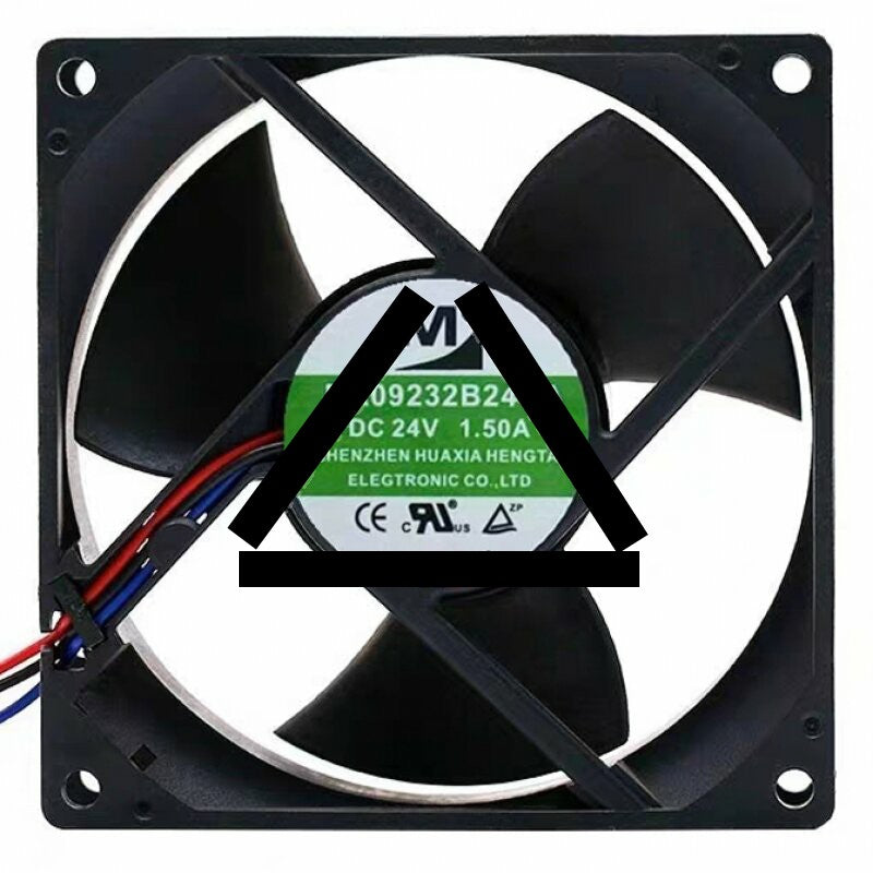 YM DA09232B24UA DC 24V 1.50A 3 Wires Axial Cooling Fan