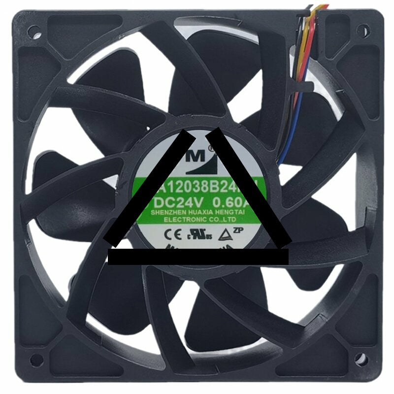 YM DA12038B24HH DC 24V 0.60A 2 / 3 / 4 Wires Axial Cooling Fan