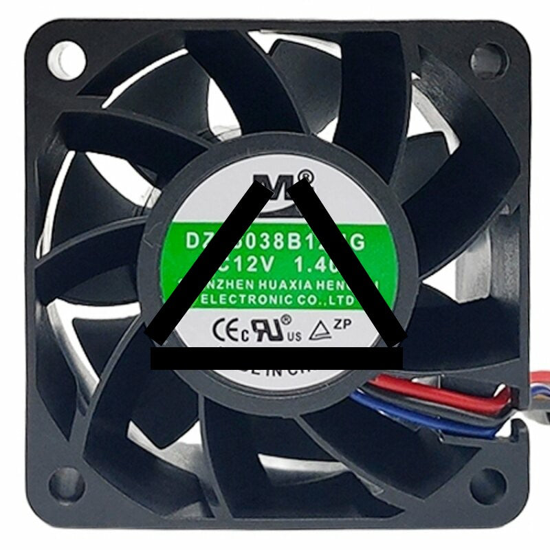 YM DZ06038B12UG DC 12V 1.40A 2 Wires / 4 Wires Axial Cooling Fan