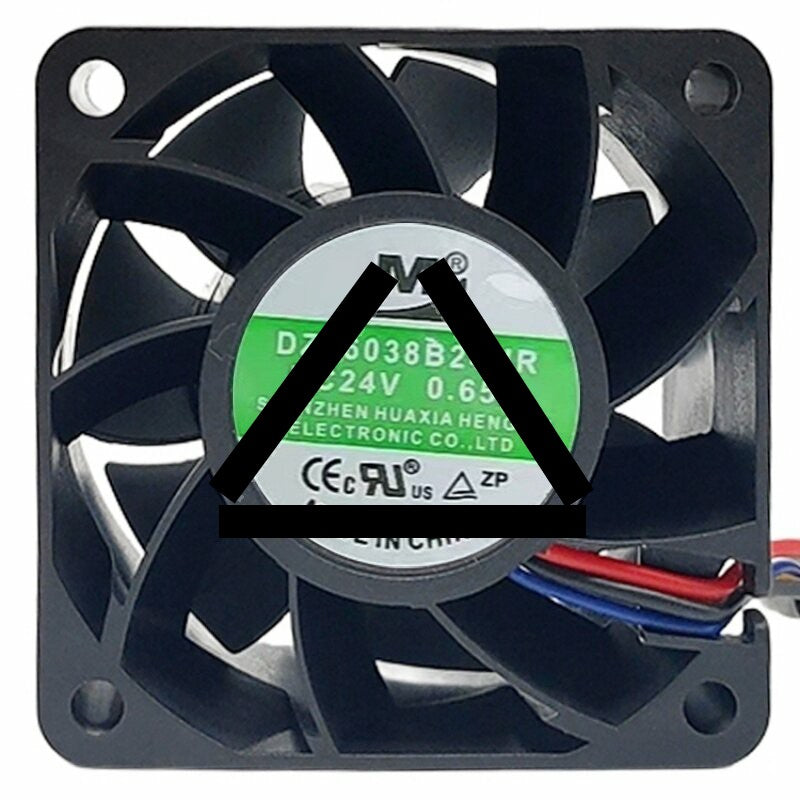 YM DZ06038B24UR DC 24V 0.65A 2 Wires / 3 Wires Axial Cooling Fan