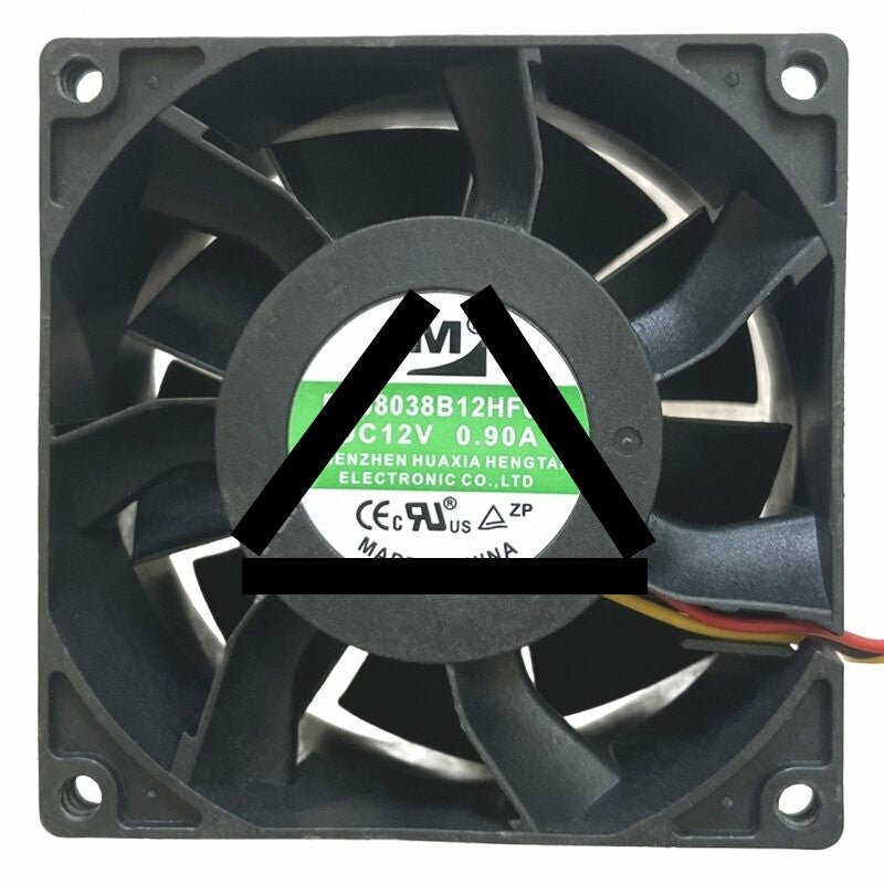 YM DZ08038B12HF01 DC 12V 0.90A 2 Wires / 3 Wires Axial Cooling Fan