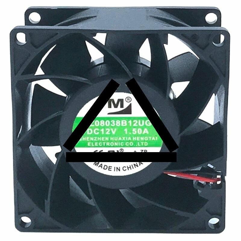 YM DZ08038B12UG DC 12V 1.50A 8038 Axial Cooling Fan