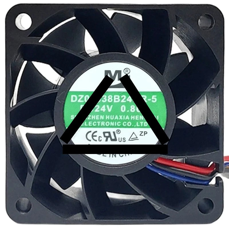 YM DZ08038B24UR-5 DC 24V 0.80A 3 Wires Axial Cooling Fan