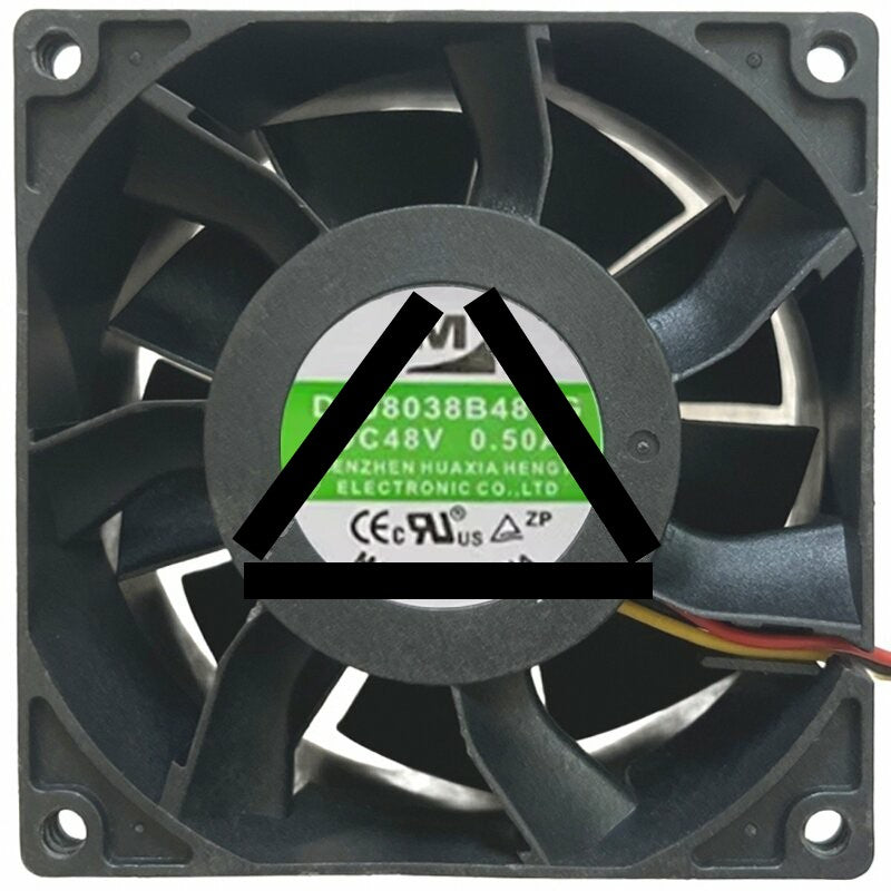 YM DZ08038B48UG 48V 0.50A 2 / 3 / 4 Wires Axial Cooling Fan